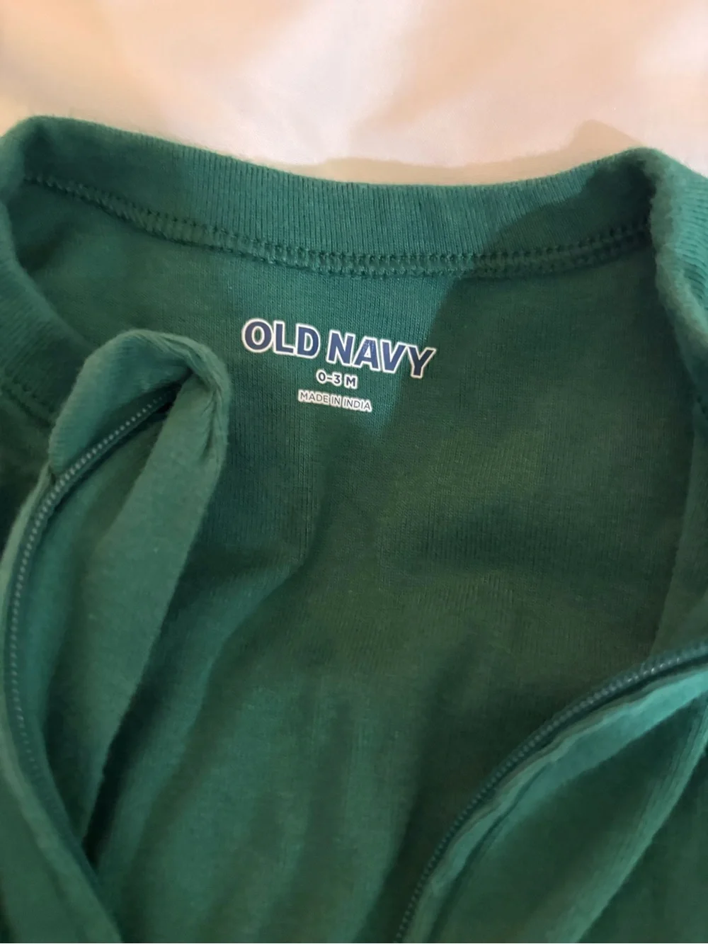 Old Navy Green 'My First Christmas' Footed One-Piece